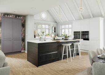 Bright White, Soft Black & Lavender fronts.